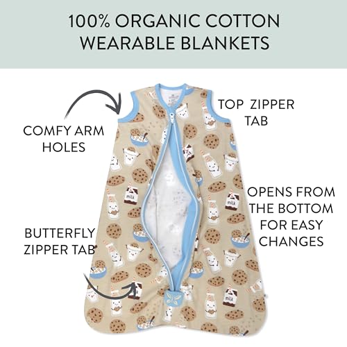 Image of HonestBaby Wearable Blankets Sleeping Bags Swaddle Transition 100% Organic Cotton for Infant Baby Boys, Girls, Unisex