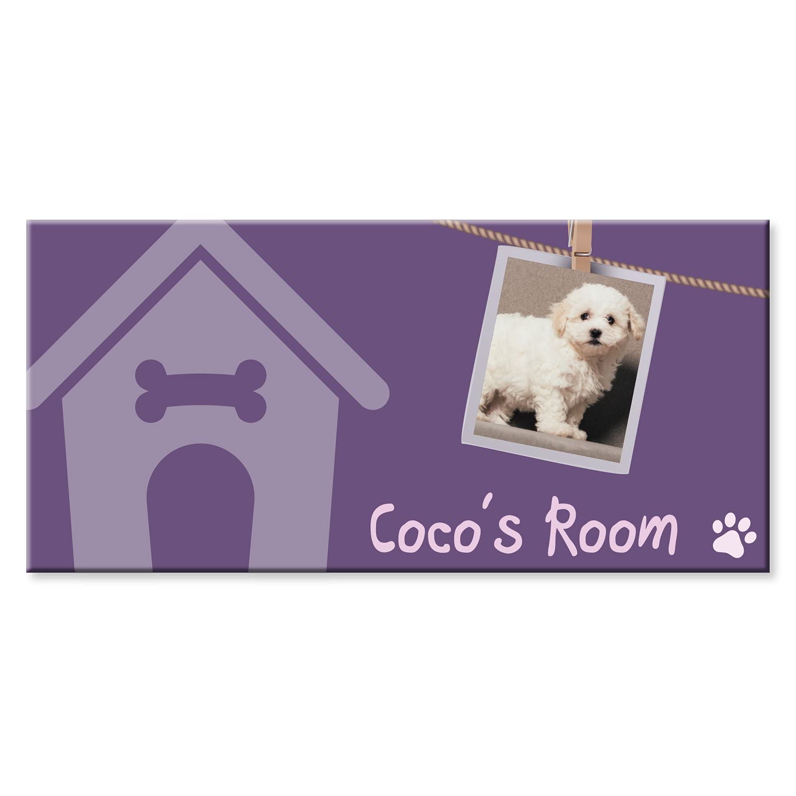 YouPersonalise Dog House Door Sign *PURPLE*