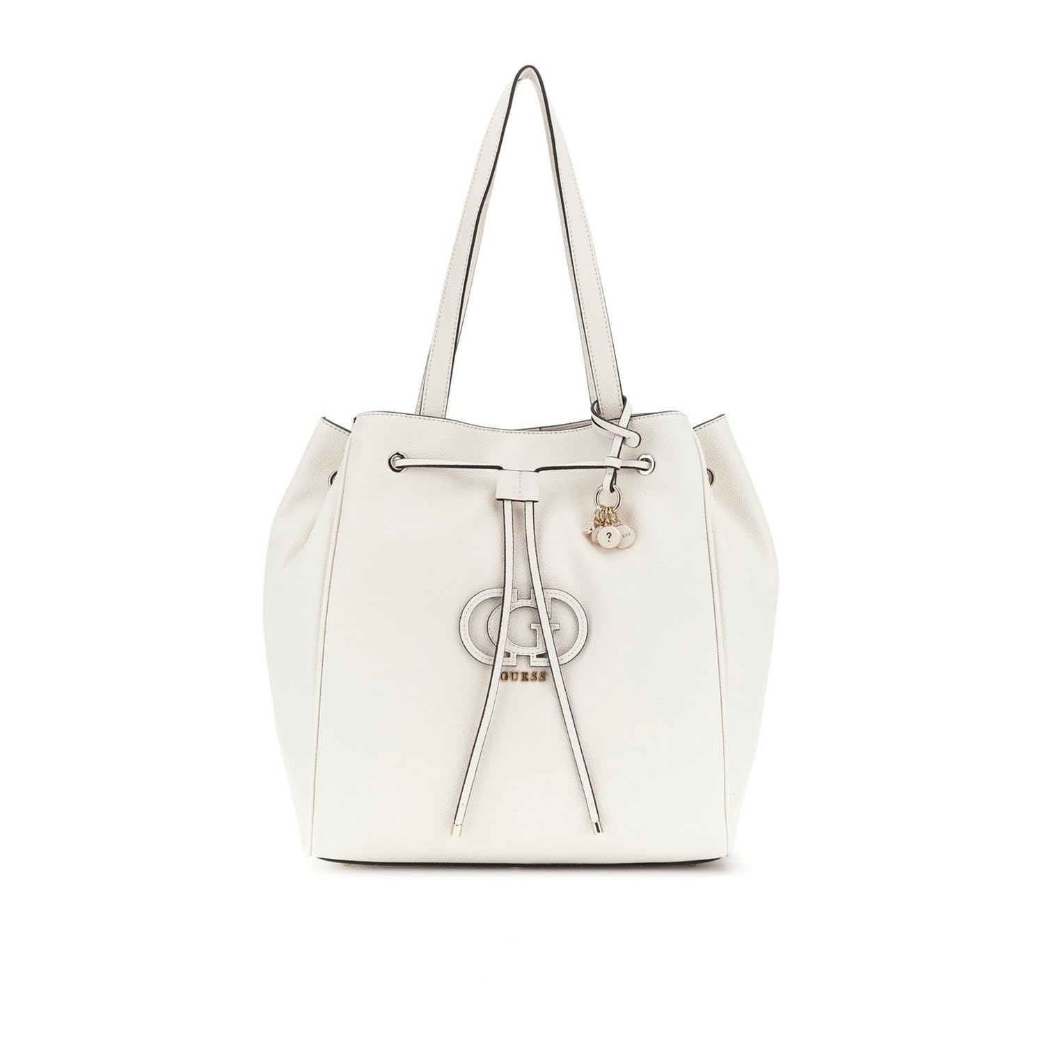 GUESS bolso de hombro bolso shopper Calebra Drawstring Tote Cream White crema