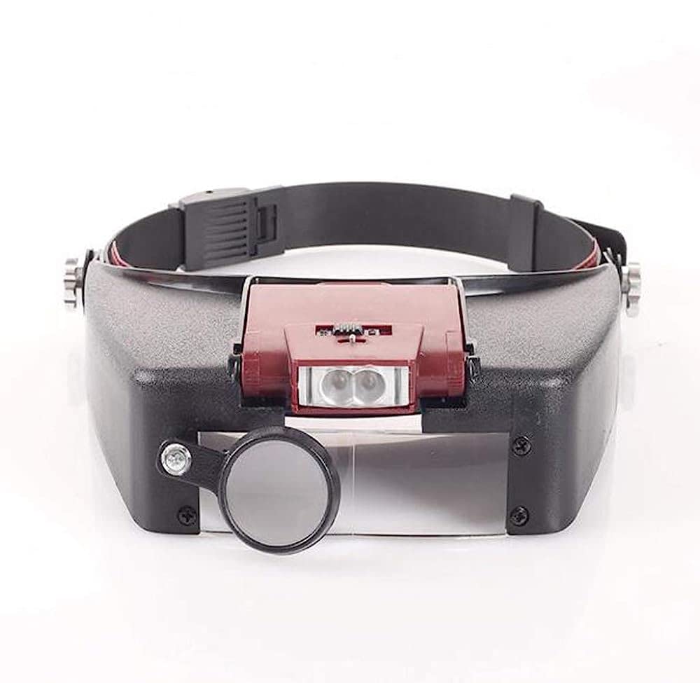 asdchZen Magnifiers,Headband Magnifier With Light,Head-Mounted Handsfree Reading Magnifying Glasses,Jeweler,Watch Loupe,10X Magnification Gift Of Love Comfortable Anniversary
