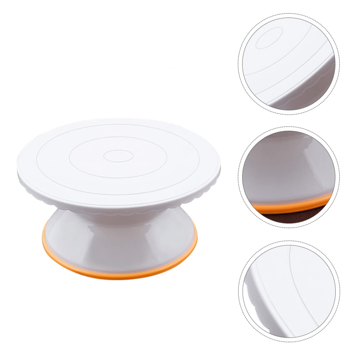 Veemoon Plato Rotatorio para Pasteles de White 10 Pulgadas