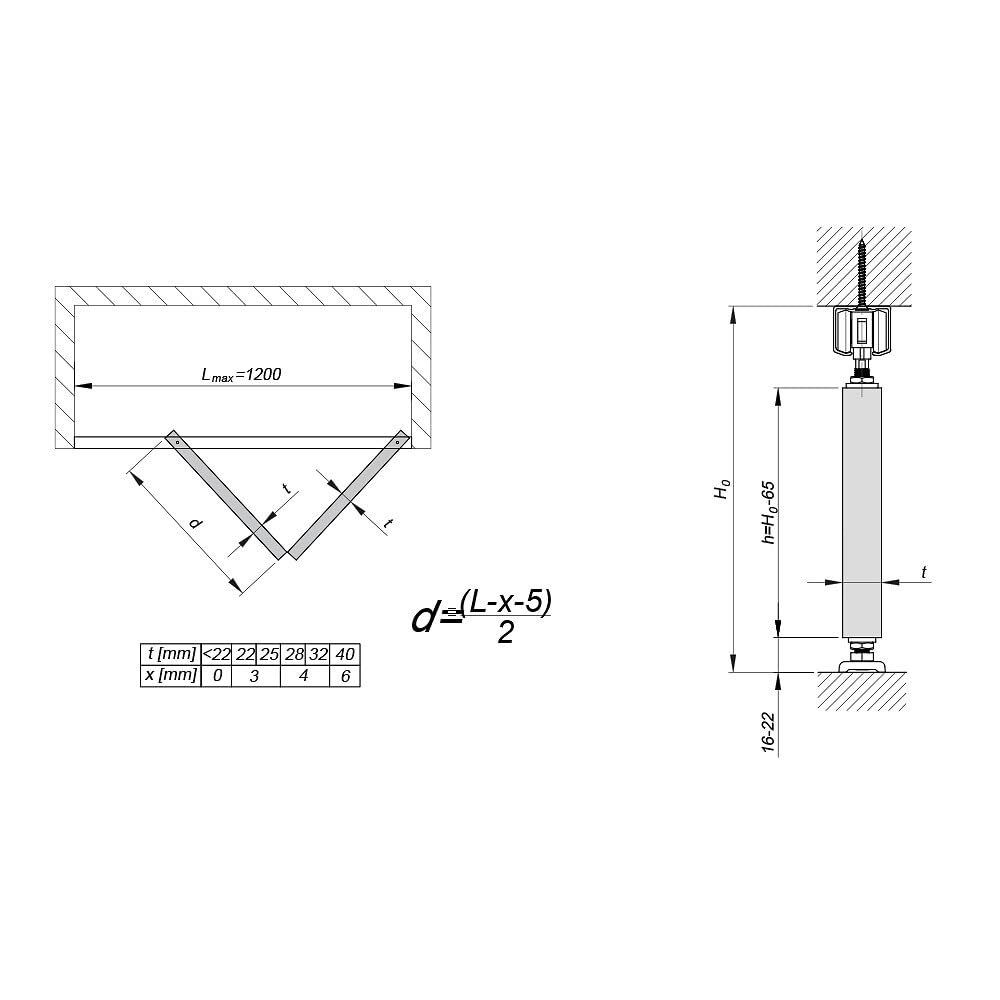 Système coulissant pliant SLID'UP 140 pour porte de séparation 2 panneaux - rail 1,2 m - 25 kg