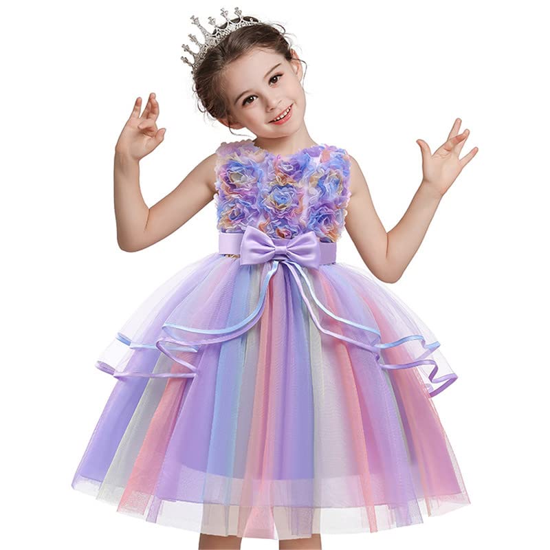 Shanghai Story Girl Rainbow Wedding Dress Princess Tutu Ball Gown