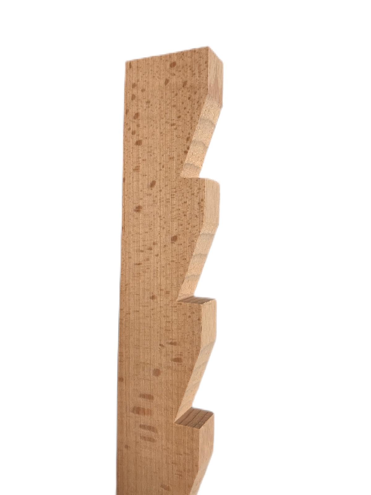 Sawtooth Shelf Bracket and Cleat System for Kitchen, Office, Bedroom, Living Room, Garage, Hallway, Garden Office (Beech, Bracket 33mm x 16mm x 2400mm)