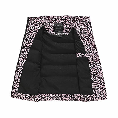 Wantdo Girl's Packable Vest Thicken Winter Coat Sleeveless Puffer Jacket Outerwear Parka Pink Leopard 6/7 #TOP2
