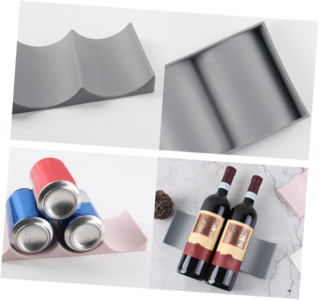 European Style Plastic Wine Rack Holds 10 Bottles Pink PP
