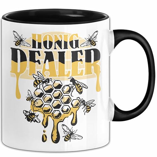 Imker Tasse Geschenk Bienen Honig Dealer Bienen-Liebhaber Imkerei (Schwarz)