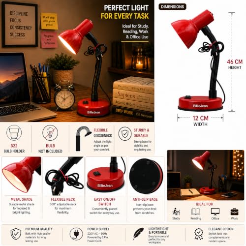 Image of BillieJean 001 Table Lamp (Retro Red)