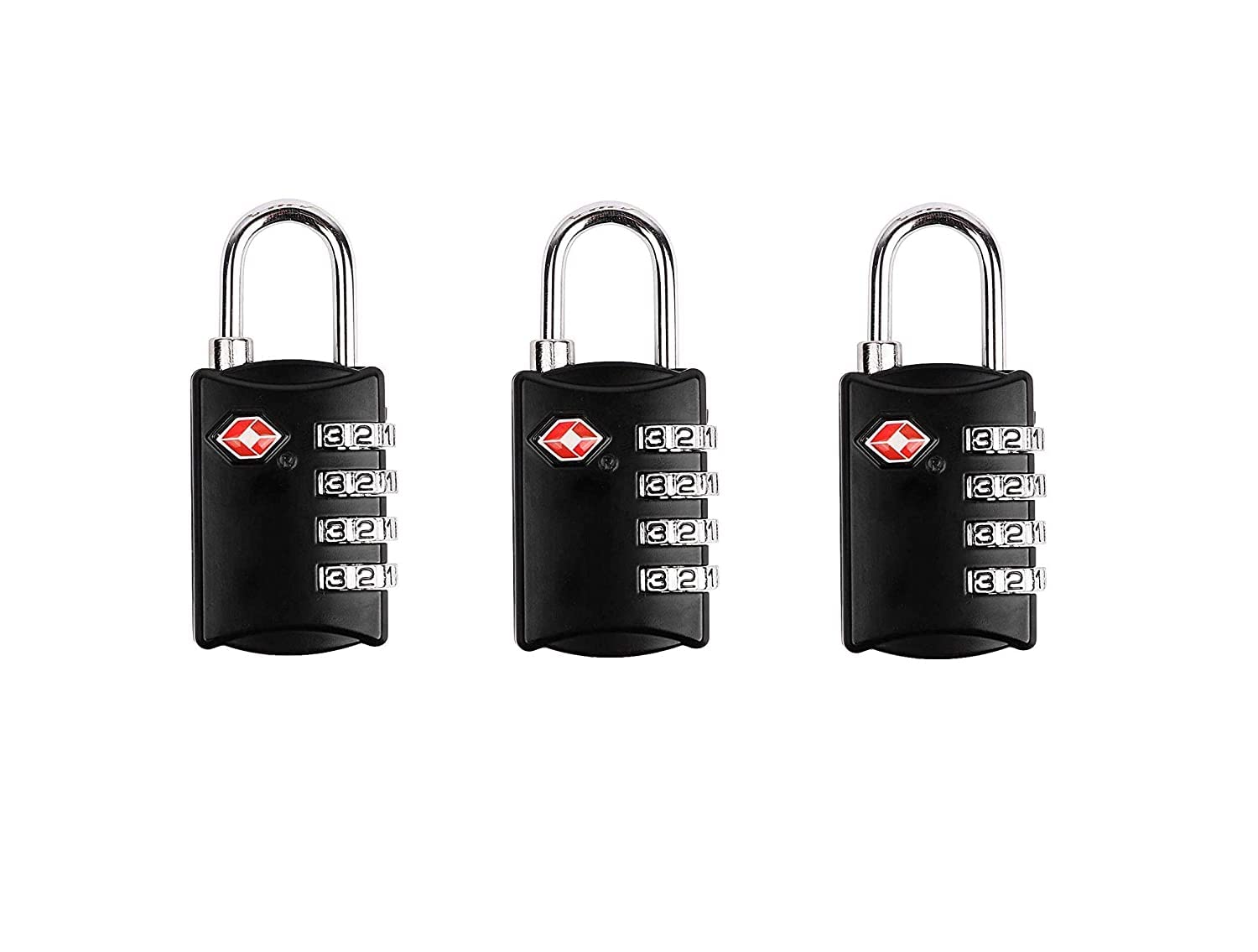 EzLife - TSA Approved 4 Digit Luggage Locks, Re-settable Keyless Lock for Gym Locker, Backpack (Multicolor) (Pack of 3)-picture-23