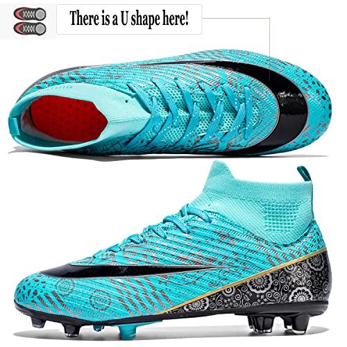 Haloteam Men's Soccer Shoes Firm Ground Soccer Cleats Adults Athletic Outdoor/Indoor Professional Futsal Football Training Sneakers #TOP1