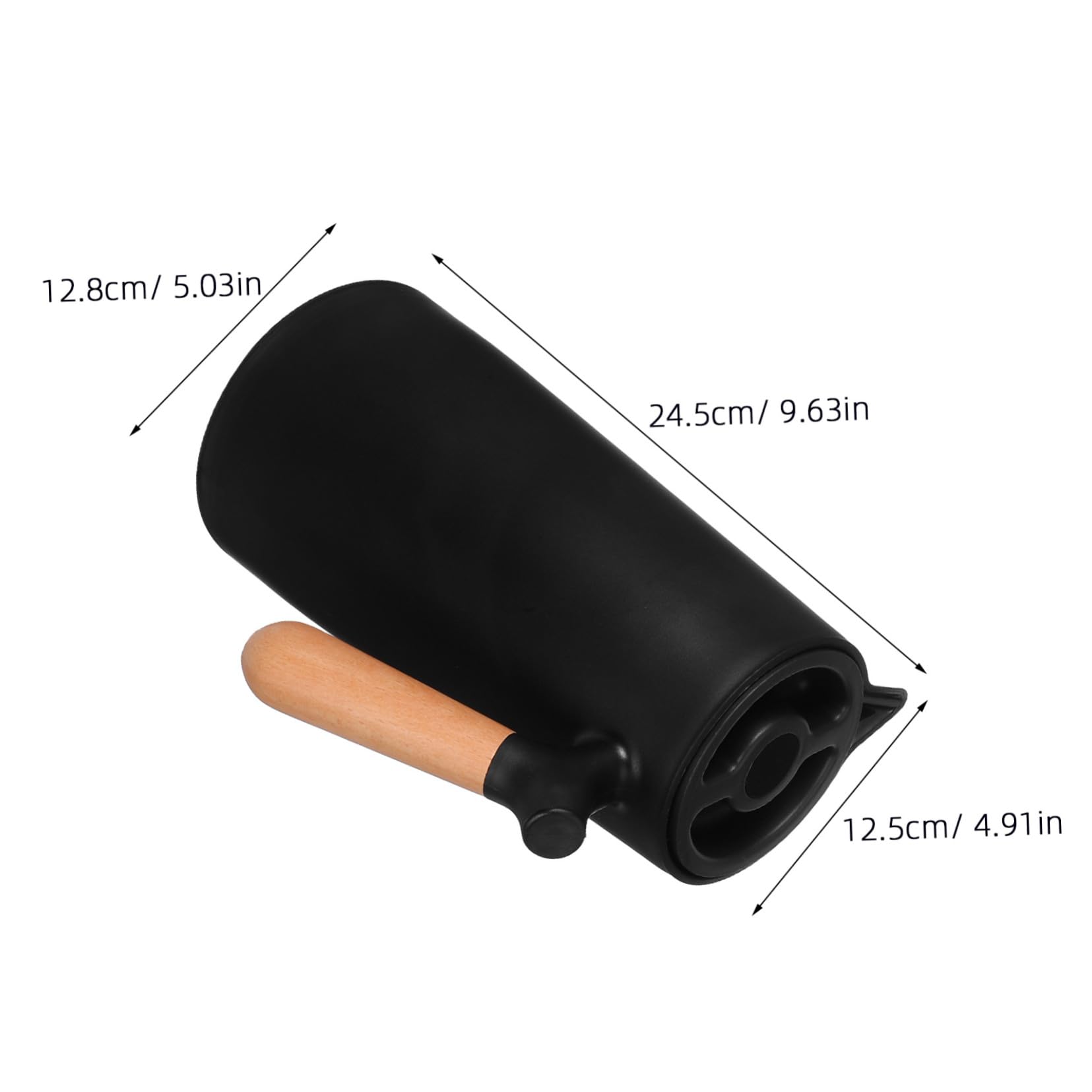 Borraccia in Vetro da 1l Rivestimento Plastico Nero