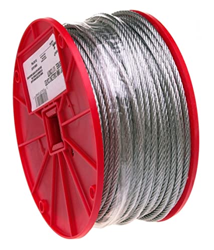 Galvanized Steel Wire Rope on Reel, 7x7 Strand Core, 1/8