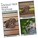 BUGUUYO 12pcs Natural Bark Decor for Reptile Terrarium Versatile Climbing Platform and Background for Lizards Material Easy to Install Approx Each