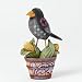 Jim Shore for Enesco Heartwood Creek Mini Crow on Basket Figurine, 3.625-Inch