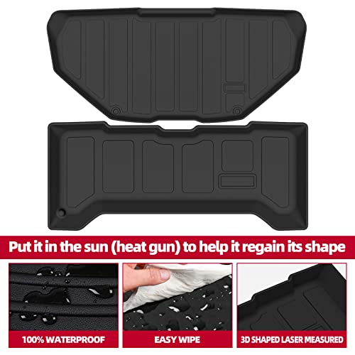 Naibeve Floor Mats For Rivian R1T 2022 2023- All Weather Custom Fit Rivian R1T Floor Mats,For Rivian R1T Floor Liner Front Trunk Liner Cargo Tray Trunk Waterproof Interior Accessories #TOP4