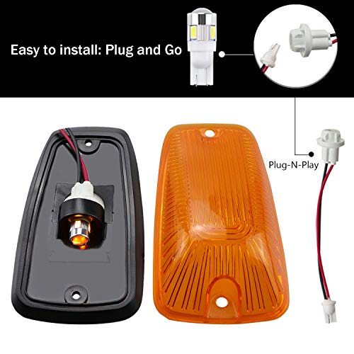 Juego de 5 luces LED ámbar para techo Chevy/GMC 1988-2000 miniatura 2