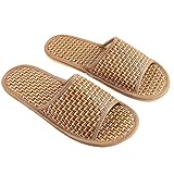 thuizen Men's Tatami Straw Rattan Bamboo Sandal (Gingham, 10)