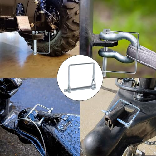 Rohrklappsplinte, 5 Stück Einen Splinte 8mm Klappsplint, Sicherungsstift mit quadratischem Schaft, Rechteck Karbonstahl Sicherungssplint, für Zapfhecken, Anhängerkupplungen und Garten