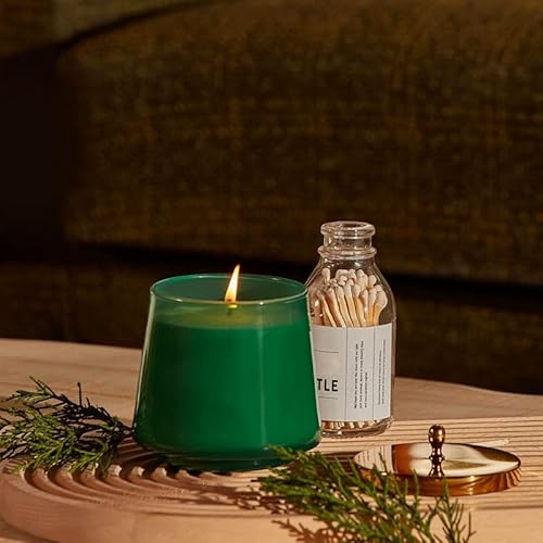 La Jolie Muse Cedar Pachouli Candle, Candles For Home Scented, Cedar Candle For Winter, Green Glass Jar Candles, Holiday Candle Gift, Natural Soy Candles, 75 Hours 12.3 Oz #TOP2