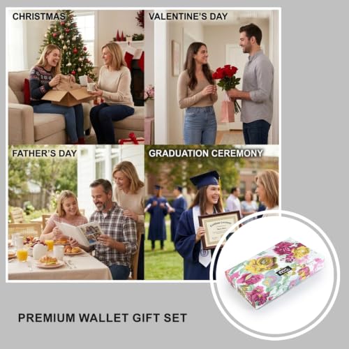 Image of Big Fat RFID Blocking Leather Organizer Checkbook Wallets For Women - Clutch