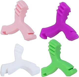 4 Pieces Y Shaped Aligner Chewies, Chewies for Aligner, Retainer Orthodontic Dental Chewies Munchies (Strawberry, Unflavored, Mint, Grape)