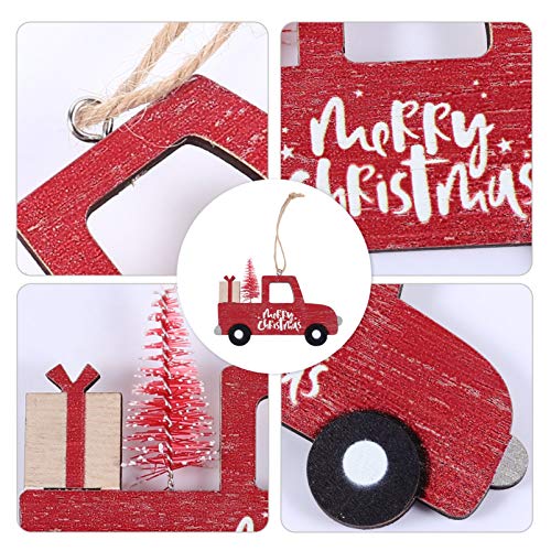 Winomo – Porta-malas, vermelho, enfeite para pendurar na casa de fazenda, de madeira, caminhonete, d