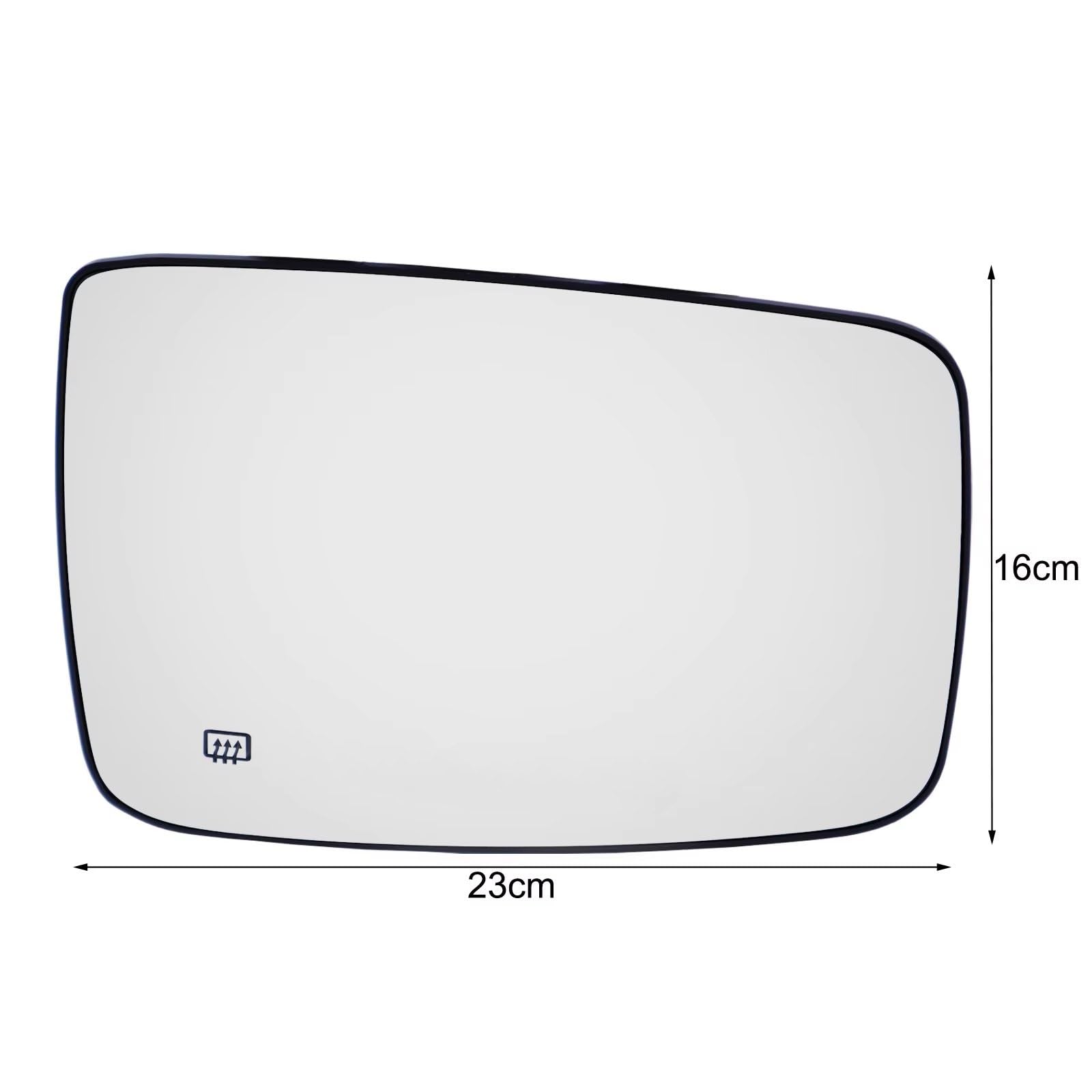 Auto Specchio Laterale Lastra Di Vetro Per Dodge Per Ram 1500 2500 2009-2019 Auto Porta Di Vetro Riscaldato Ala Specchio Laterale Retrovisore 68079362AA Vetro Retrovisore(Right)
