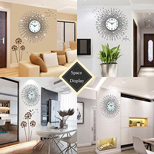 Horloges Modernes Décoratives Starburst Bling Cristal 3D - 7