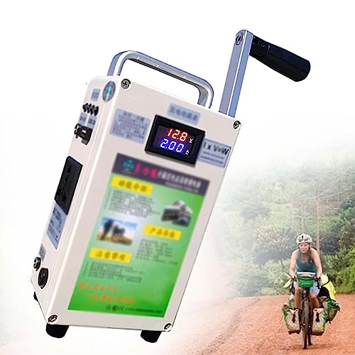 Generador de manivela portátil - 500W para carga de automóviles, camping y uso al aire libre, ideal para teléfono móvil y carga de computadora