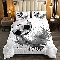Set Biancheria Letto Calcio Americano - Copripiumino 3D 135x200 Cm Rosso