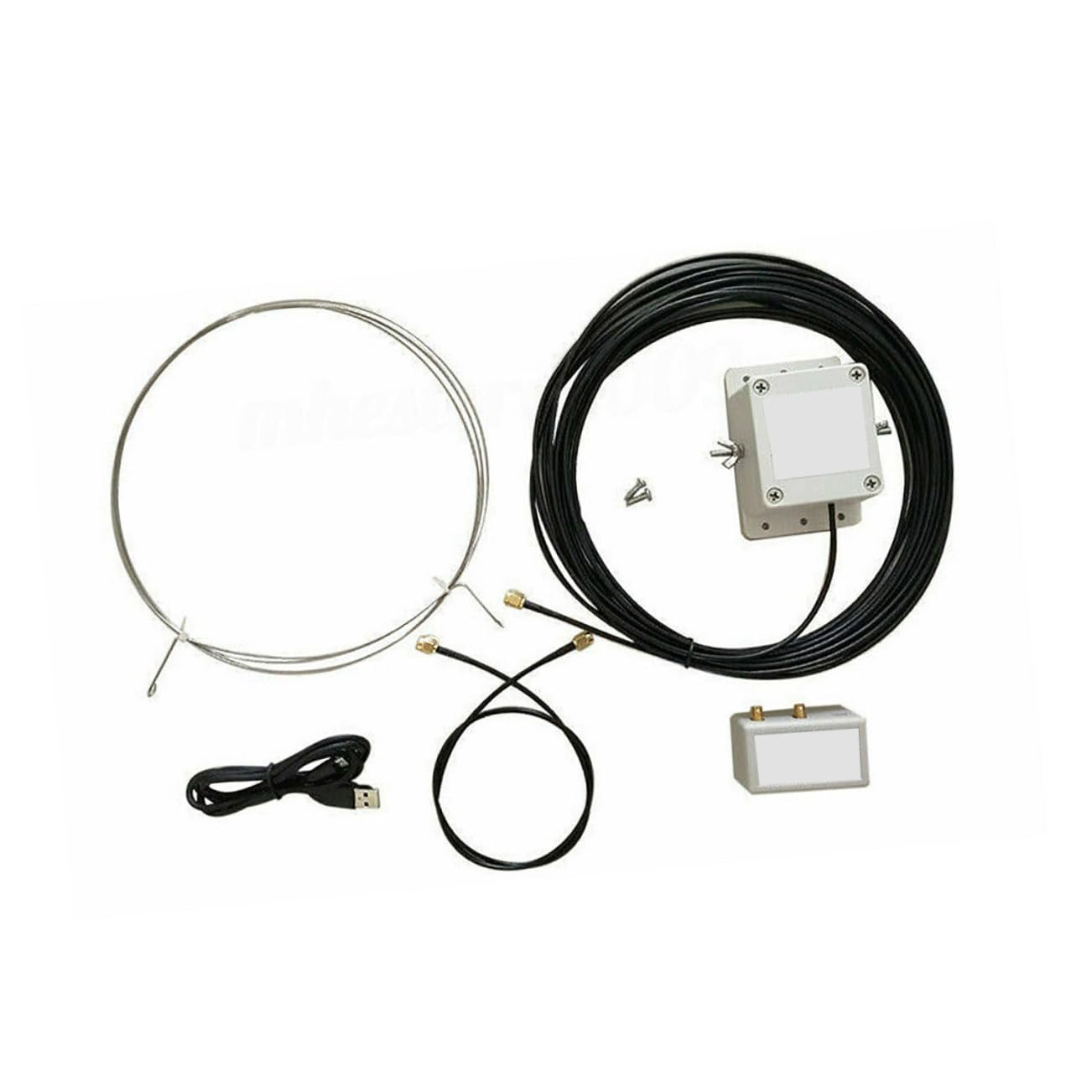 Antenne Active De Réception à Boucle Acier Inoxydable Suppression De Bruit Locale Antenne Moyenne Et Ondes Courtes USB pour Installation Facile sur Balcon Ou Toit