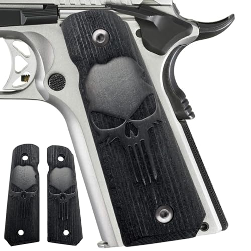 ZIB GRIPS for 1911 Grips, 1911 Punisher, Handgun Grips, Walnut Wood, Full Size 1911 (Government/Commander) Punisher,1911 Accessories, 1911, Handmade Grips Different Models