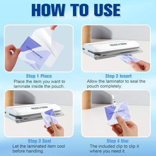 Image of 200 Pack 5mil 3 inchx4 inch Thermal Laminating Pouches Badge Laminate Pouches Clear Laminated Luggage Tags Printable Laminator Pouches for Business Permits Cards (100, 3 inchx4 inch-5mil)