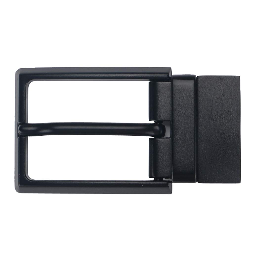CALANDIS™ Men's Reversible Alloy Belt Buckle Single Prong Rectangular Pin Belt Buckle Black | Belt Buckles | Mens Accessories