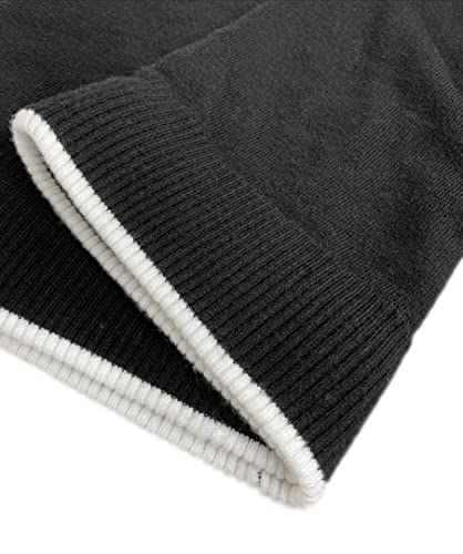 Image of ALWAYS Women's Soft Sweater Knit Shorts - High Waisted Comfortable Lounge Pajama Pants with Single Stripe Black X-Small