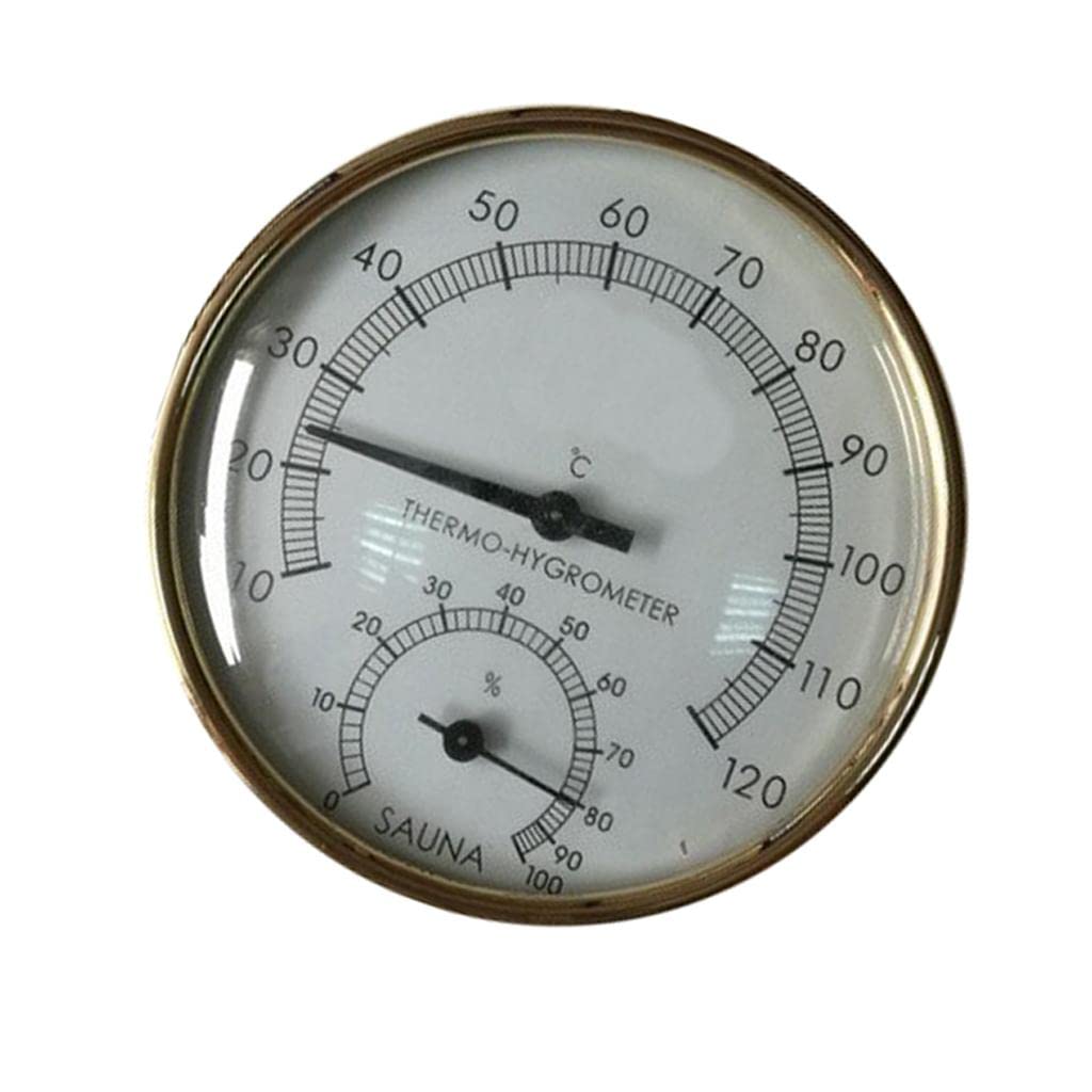 ELBME® Metal Sauna Hygrothermograph Thermometer Hygrometer Sauna Room Accessory-picture-23
