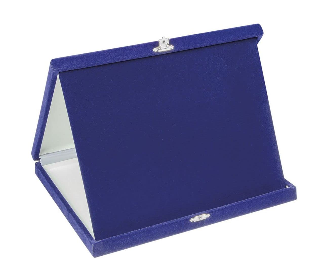 Porte-Assiettes en Velours Bleu cod.EL35589 cm 28x23x3h by Varotto & Co.