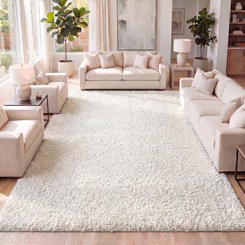 Tapete JONATHAN Y Mercer Shag Plush Cream 5x8 miniatura 1
