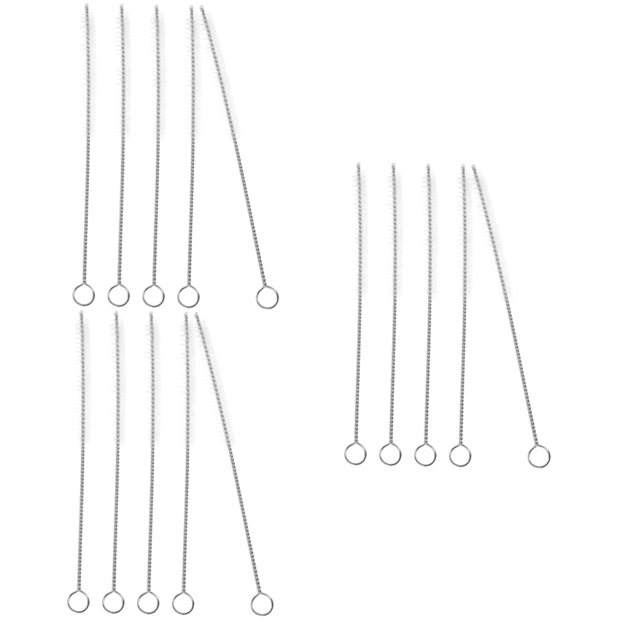 FOMIYES 15 Pcs Gas Cutting Tube Cleaning Brush Jade Brush Cleaner Cleaning Accessories Drinking Straws Long Brushes Straw Cleaning Brush Stainless Steel Multifunction Bottom Plate White