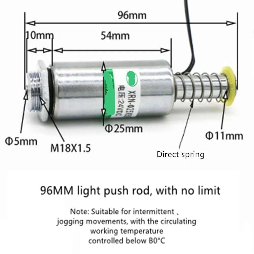 Électro-Aimant Push-Pull XRN-25 × 50TL 12/24 V, diamètre 25 mm, Course 50 mm(6V)