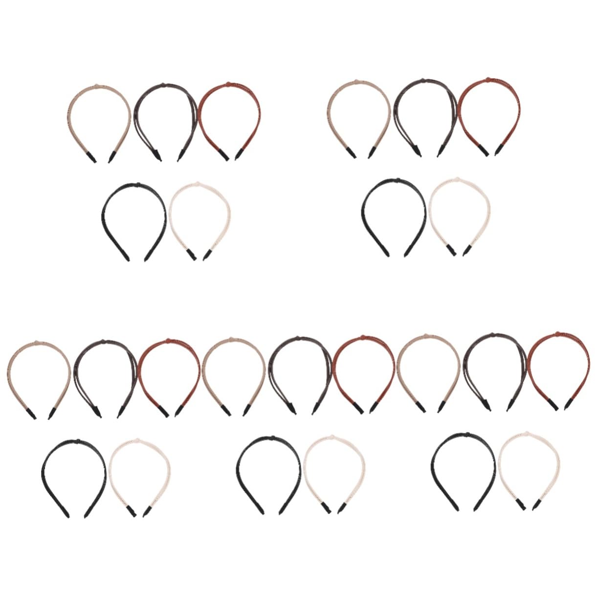 Didiseaon 25pezzi Knotted Headbands in Leather for Women Fashionable Thin Hair Accessories in Milk and for Any Occasion