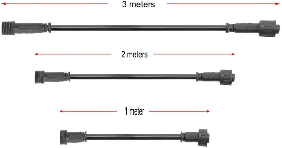 Sumaote 3.28ft 1m 2Pin Extension Cable Wire 22AWG with Male and Female Connectors at Both Ends IP67 Waterproof for Sumaote Single Color LED Deck Lights, Pack of 5 - Image 5