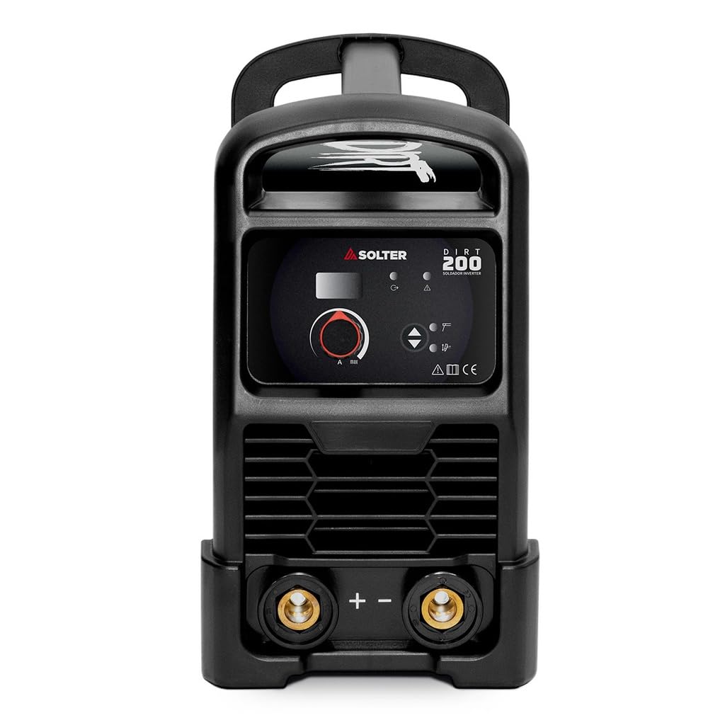 Solter Equipo Inverter de Soldadura DIRT 200A Tecnología TIG/MMA Lift-Arc y Arc-Sense Regulación Digital Precisa Compatible con Electrodos de Aluminio y Generadores Eléctricos