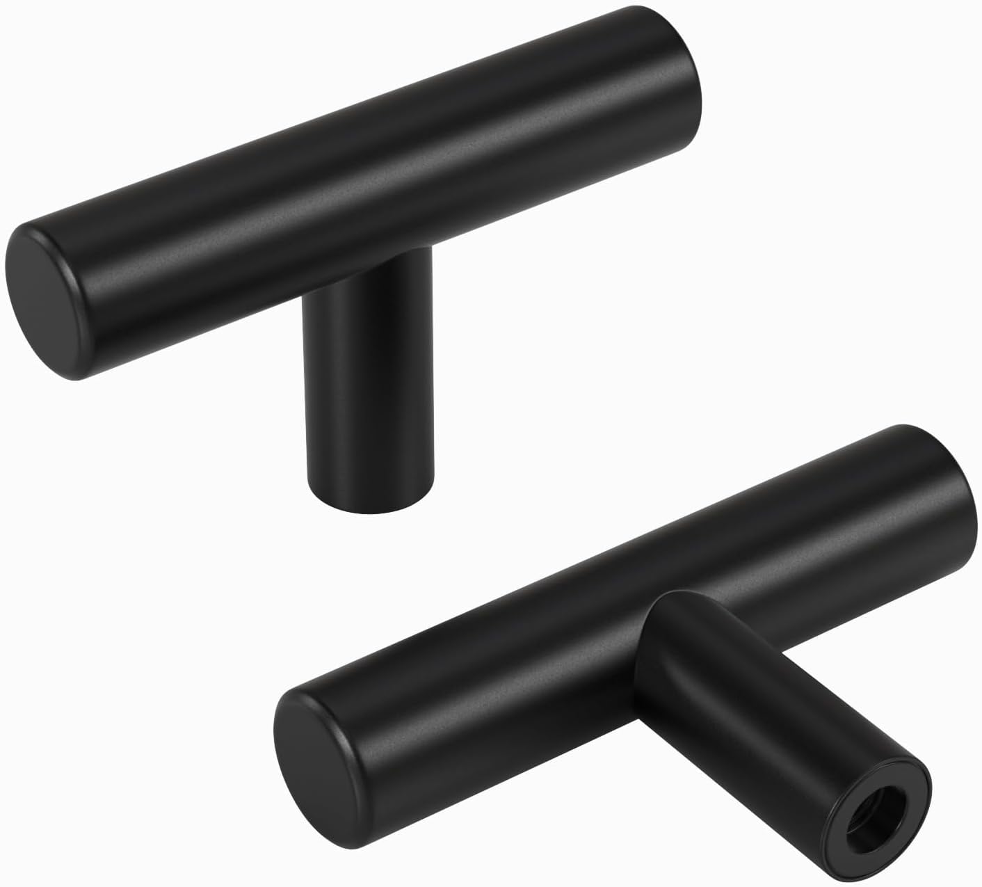 homdiy 5Pack Single Hole Knobs Cabinet Knobs Black Kitchen Drawer Knobs Drawer Pulls for Dresser Drawers