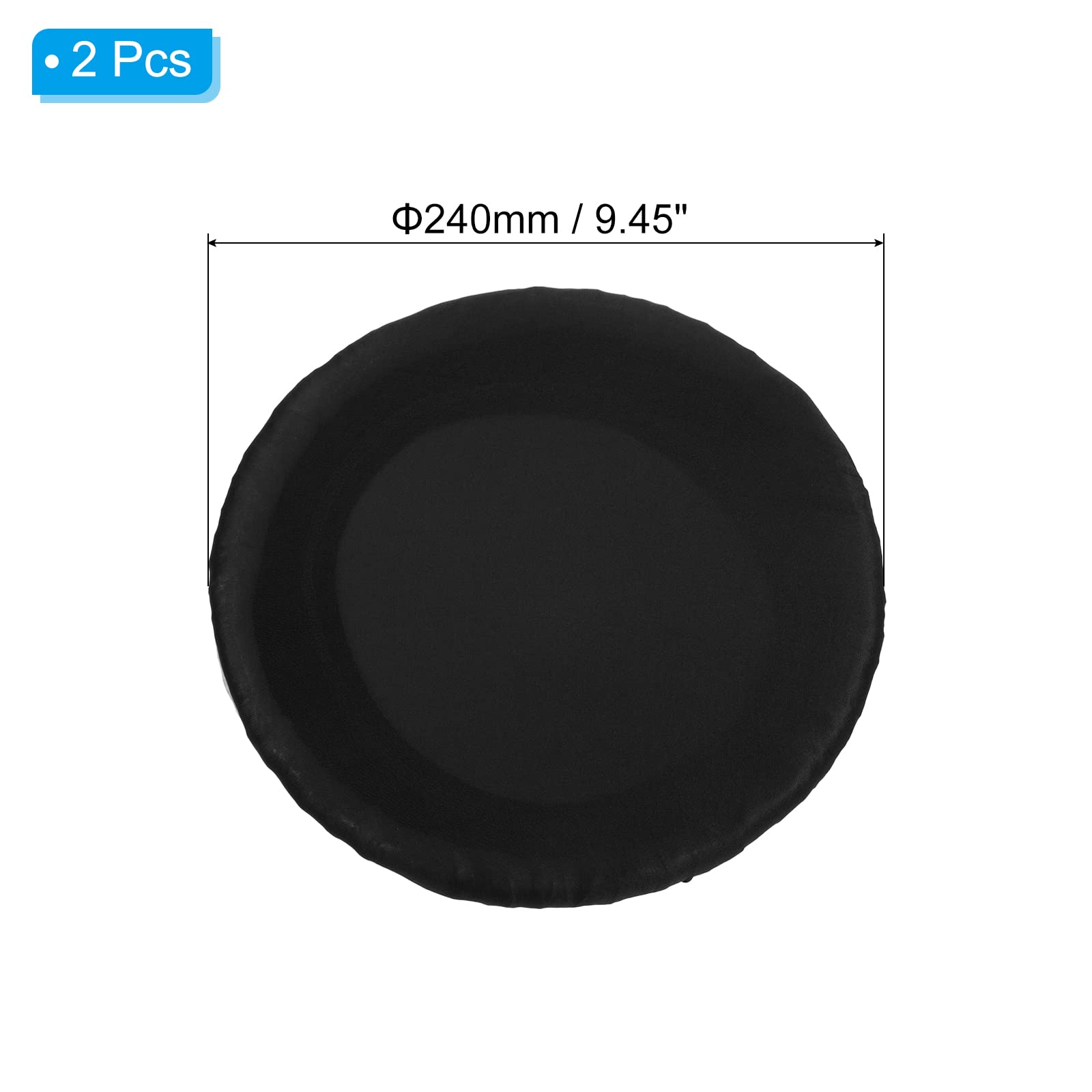 PATIKIL 9.5" Round Bar Stool Cover, 2 Pack Washable Elastic Stool Cover for Diameter 11"-13" Chair, Black - Image 2