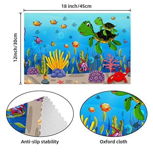 Set de table pieuvre Sealife antidérapant et résistant pour décoration de table - 5