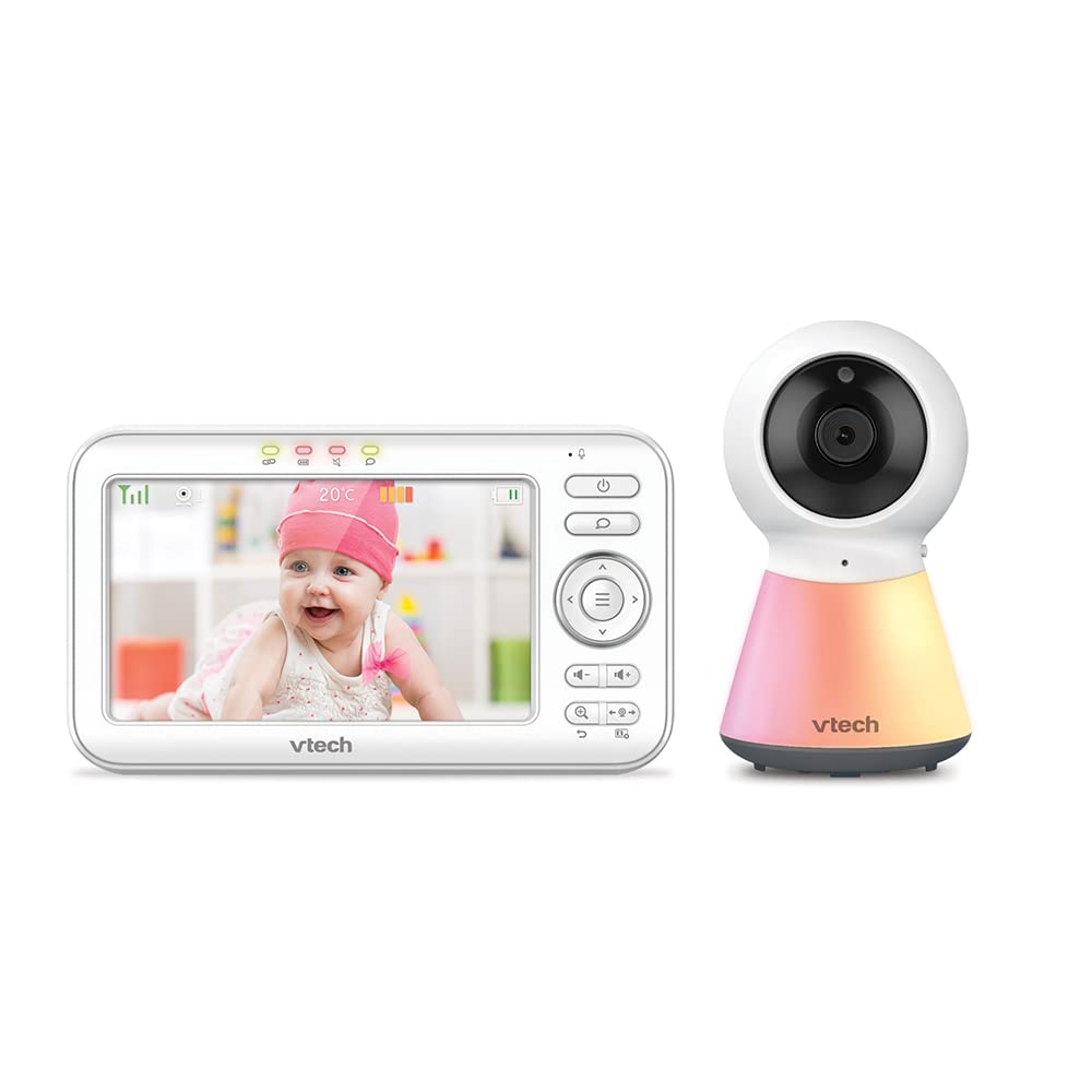 VTech - BM5254 - Color Night Light Video Babyphone - Ekran 5'' - Lampka nocna i kołysanka - Wersja PL