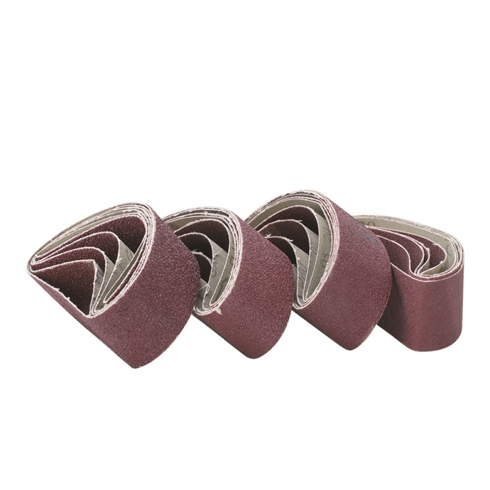 5 pezzi Nastri abrasivi 75x533mm 40/60/80/120 Set di nastri abrasivi per levigatrice a grana Accessori per utensili abrasivi, 5 pezzi grana 80