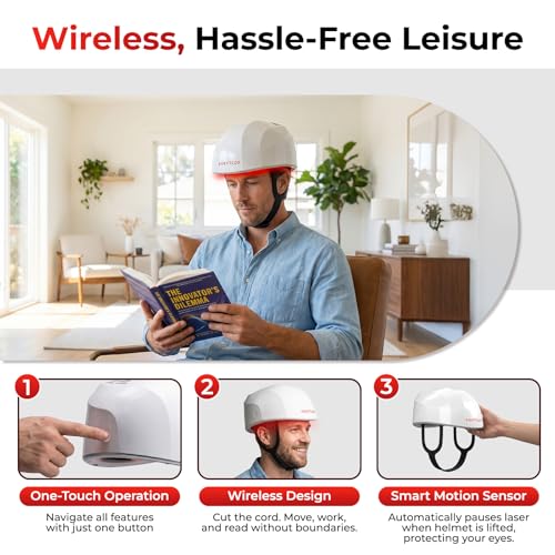 Image of Laser Red Light Therapy for Hair Growth,FDA Cleared Hair Growth Device for Men & Women,650nm Low Level Laser Therapy for Thinning Hair & Alopecia, 200 Lasers Full Scalp Coverage Home Use(KCA451-200S)