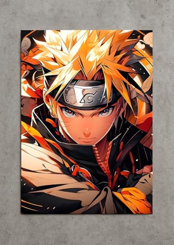 Image of NIJUKA Anime Printed Metal sheet Poster For Home And Room Decoration | For Anime Art Fans Boys And Girls (Naruto fan art)